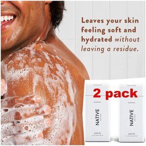 Native Mens 2pack Body Wash CHARCOAL 11.5 oz 340ml